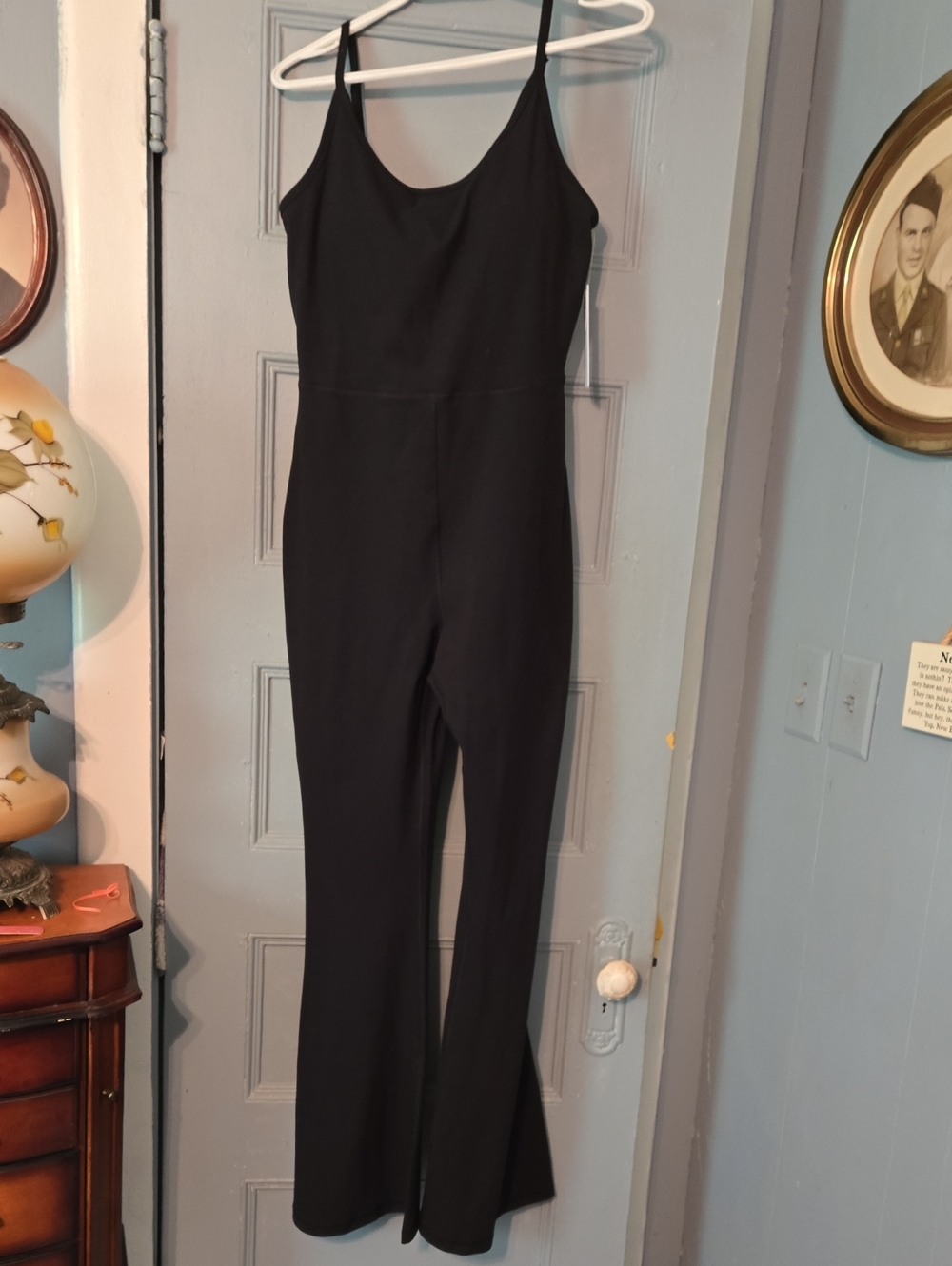 Yogalicious Black Spaghetti-Strap Jumpsuit XL